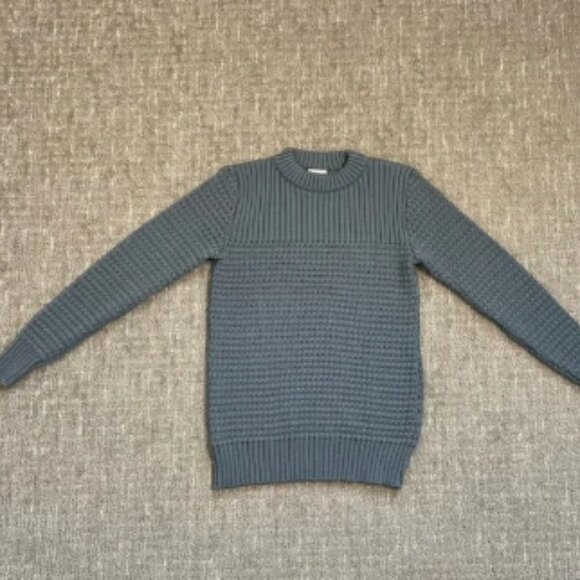 S.N.S. HERNING Knitwear Gray Crewneck Wool Knit Sweater Size Small - Picture 1 of 5